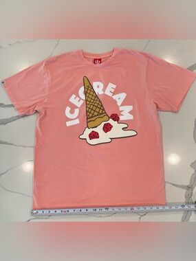 Mens Pink Ice Cream Graphic Tee